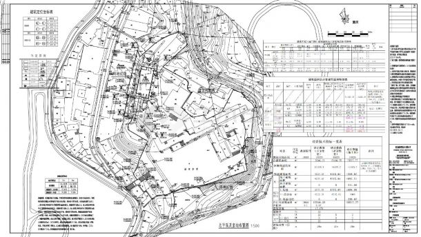 奉节县汾河初级中学学生宿舍重建工程-01总平面及竖向布置CAD图-图一