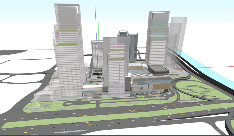 现代大型商业综合体建筑su模型-图二