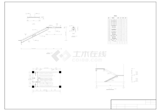 毕业设计CAD全套图纸计算书框架教学楼设计_全套图纸-图二