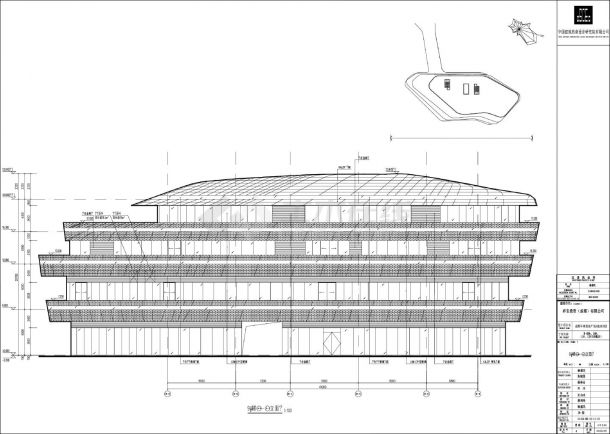 某地高档国际大厦建筑立面图-图一