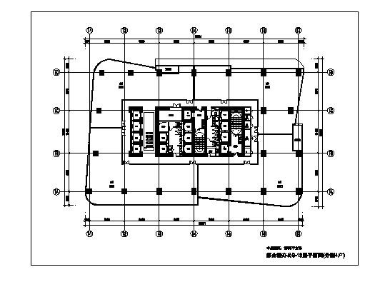 某办公综合楼各层平面建筑图