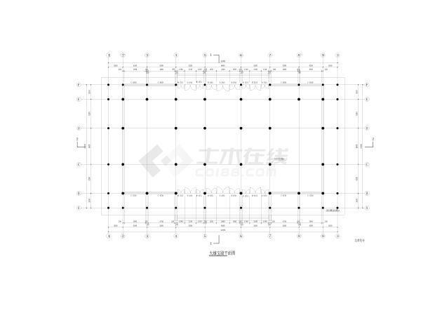 中式古建大雄宝殿建筑及结构图纸-图一