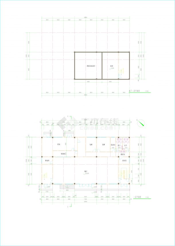 3层村文化活动中心工程 建筑图纸1-图一