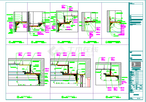 山东现代风别墅样板间节点图CAD-图一