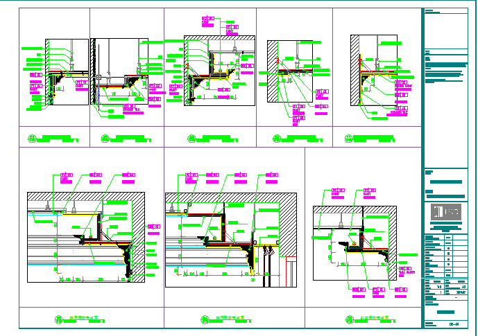 山东现代风别墅样板间节点图CAD_图1