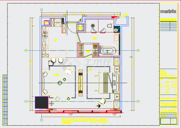 重庆现代风公寓样板间住宅施工图CAD-图一