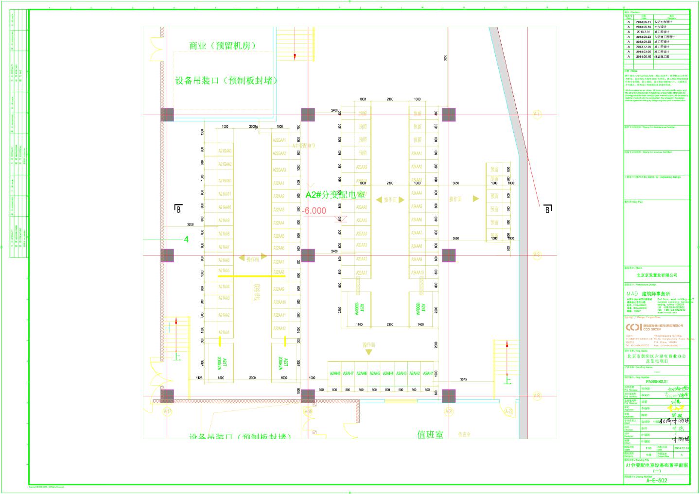 A1分变配电室设备布置平面图(一)