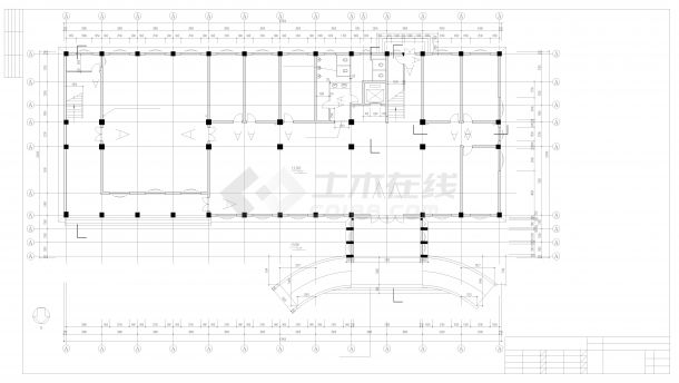 CAD设计办公楼建筑施工图-图二