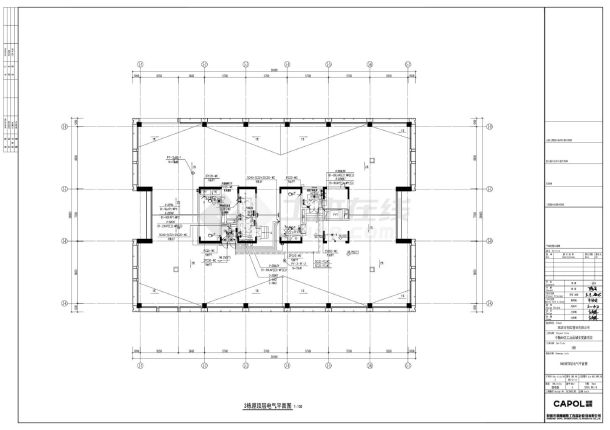 广东某超高层综合办公楼3栋电气平面图-图二