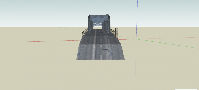 钢筋混凝土材质梁式景观桥su模型_图1