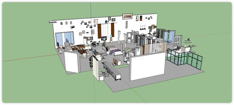 各式家具装饰品家装常用图库su模型-图二