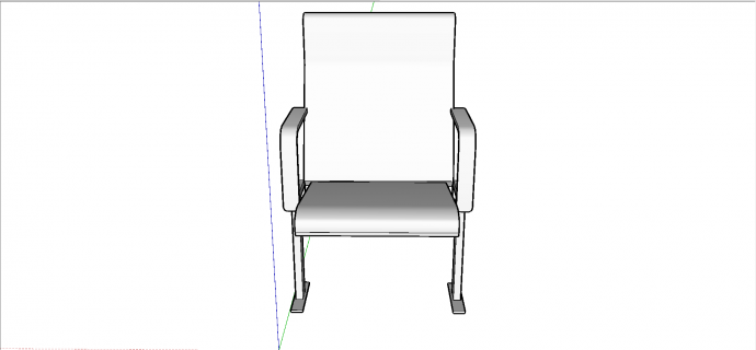 现代复合材质未上色电脑椅su模型_图1