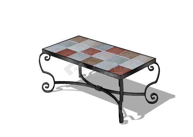 格林方块拼接桌几su模型-图二