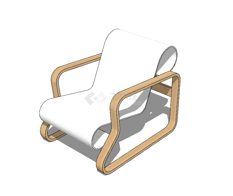 手扶沙发座椅su模型-图二