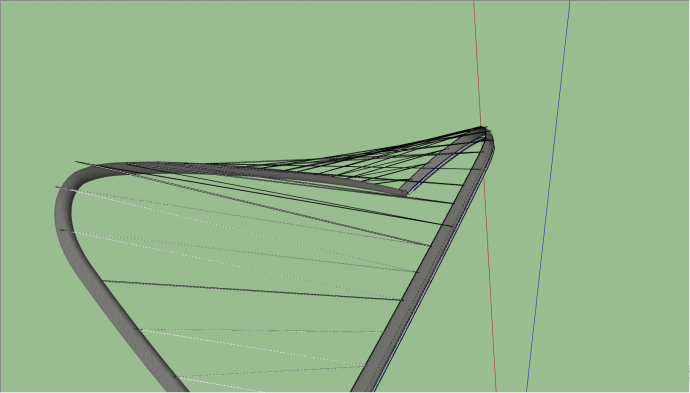 灰色的带有现代风格的桥梁造型su模型_图1