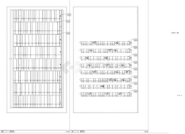 杭州某美学馆-2F.DT.16～19金属屏风详图CAD图-图一