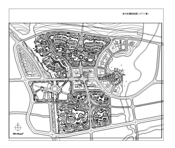 城市设计规划总平面图-图一