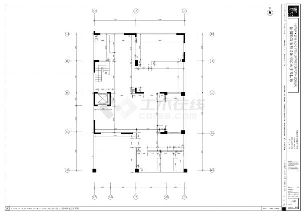 厦门泰禾海沧新阳合院別墅样板间-装饰施工CAD图-图二