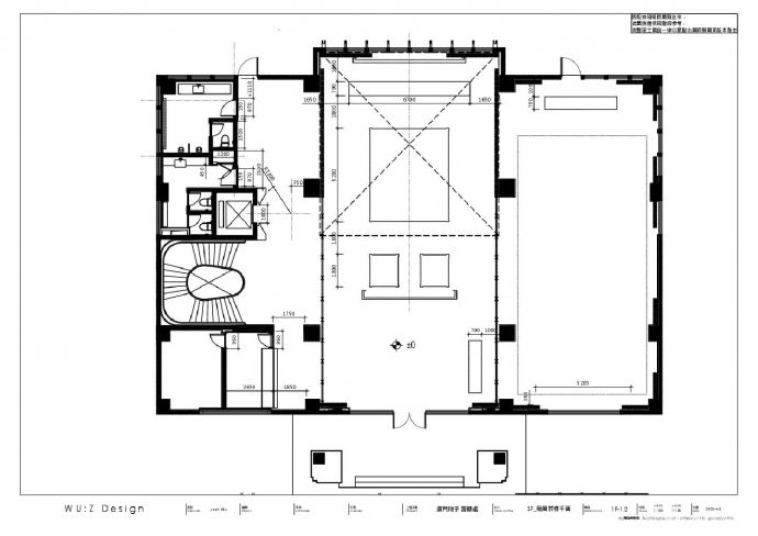 厦门院子售楼处-内装施工装饰设计CAD图_图1