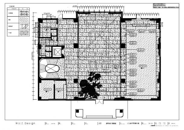 厦门院子售楼处-内装施工装饰设计CAD图-图二