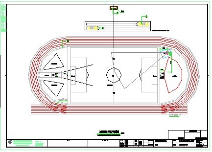 大学300米风雨操场及运动场施工图