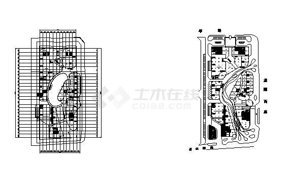 荆州国际商业城平面建筑图-图一