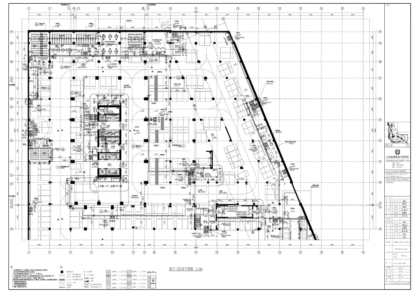 华润大厦购物中心-建施地下三层平面CAD图