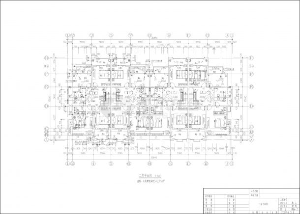 青岛帝景花园联排建筑施工图-图一