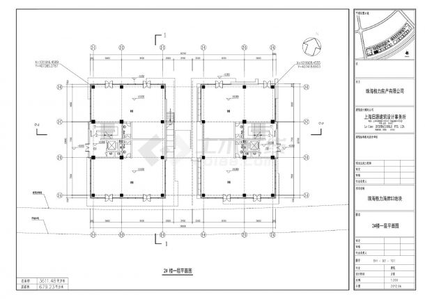 珠海格力海岸S3地块-2号～9号楼建施平面CAD图-图一