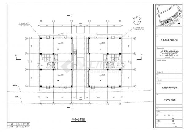 珠海格力海岸S3地块-2号～9号楼建施平面CAD图-图二