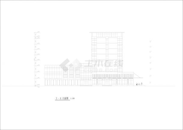 CAD酒店设计图纸酒店建筑方案设计-图一