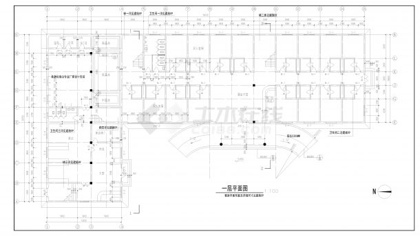 CAD设计图纸宾馆全套建筑施工图-图一