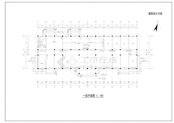 CAD餐厅建筑设计方案图-图二