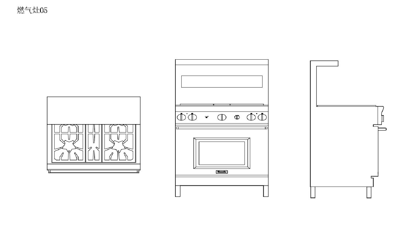 CAD图库 - 电器类 - 燃气灶.集成灶.电磁炉.热水器（14种，37个块，有遮罩）CAD图