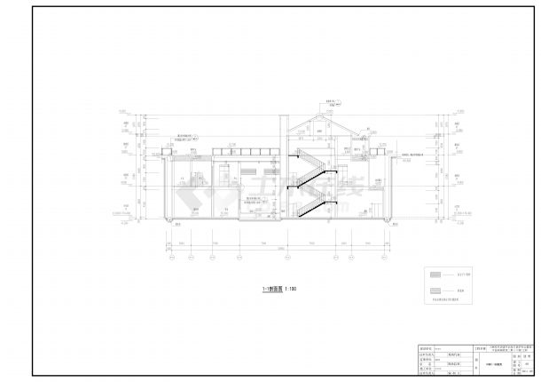 滨湖景观二期3层5别墅式餐饮建筑设计施工图-图一