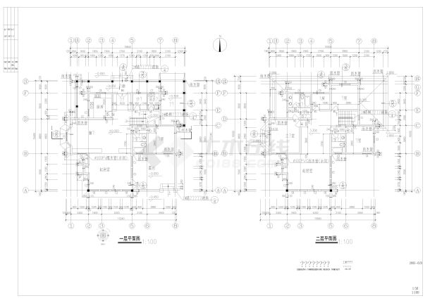 东方花园C型别墅建筑图caD-图二