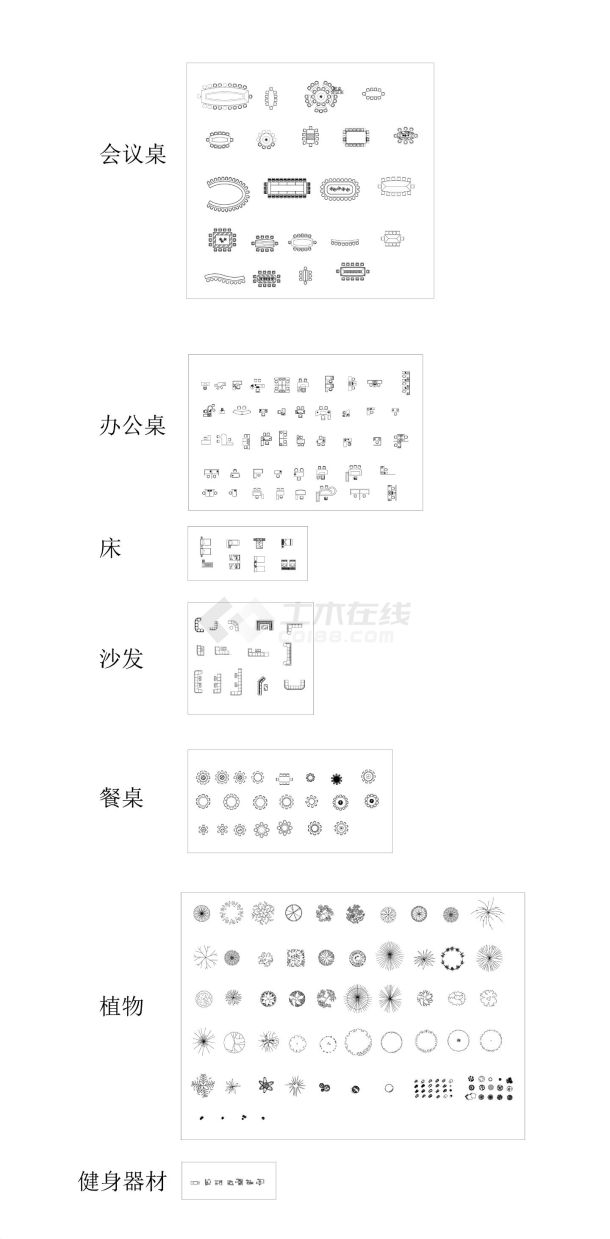 广州设计CAD家具汽车平立面图-图一