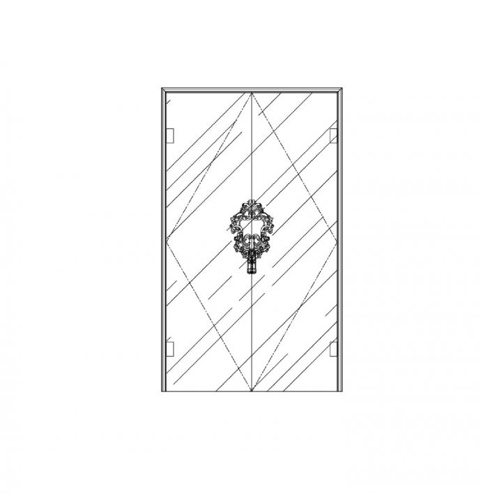 门窗类-整理图库-卫生间玻璃门CAD图_图1