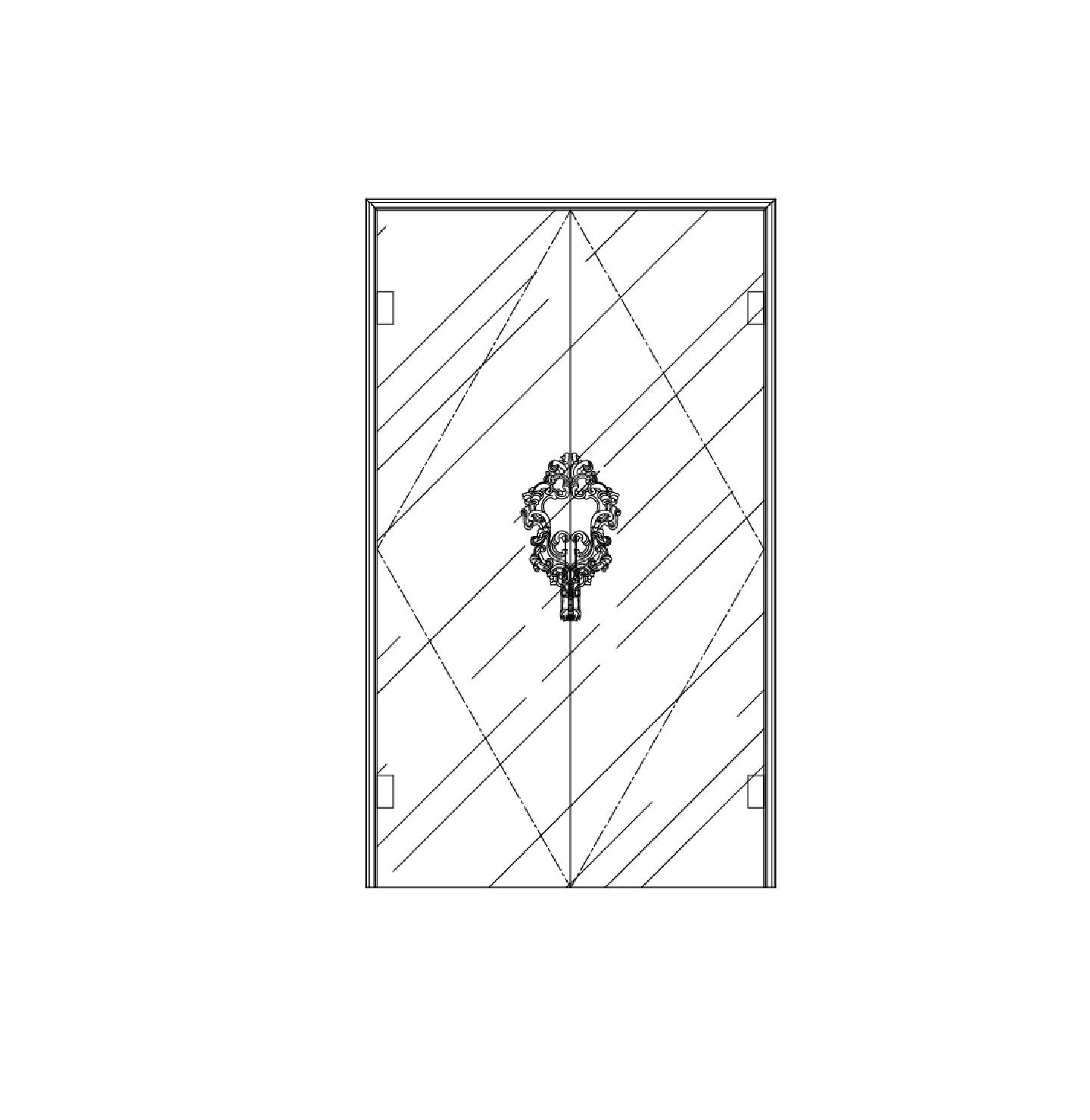 门窗类-整理图库-卫生间玻璃门CAD图