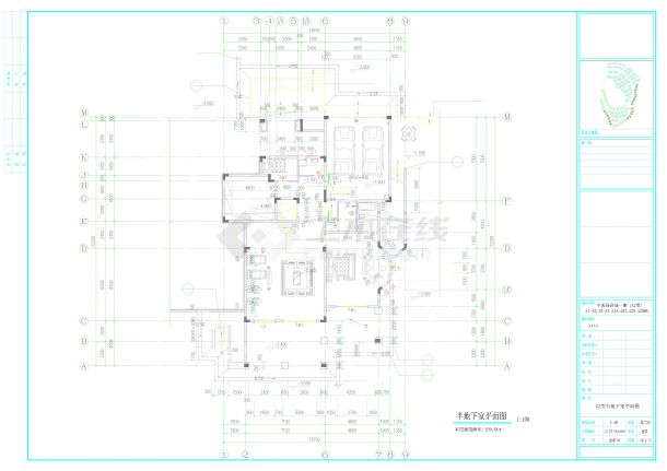 中源绿湖城一期A2型2层独栋别墅建筑设计施工图-图一