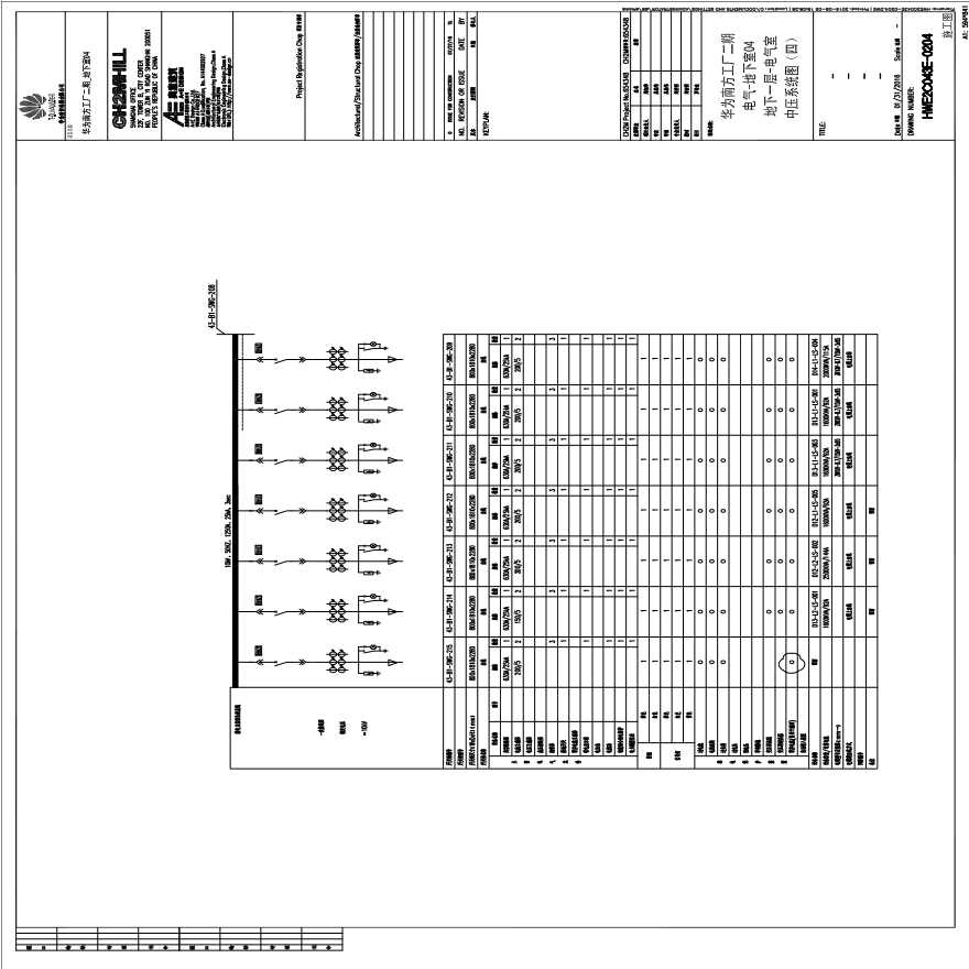 HWE2C043E-0204电气-地下室04地下一层-电气室中压系统图（四）.pdf-图一