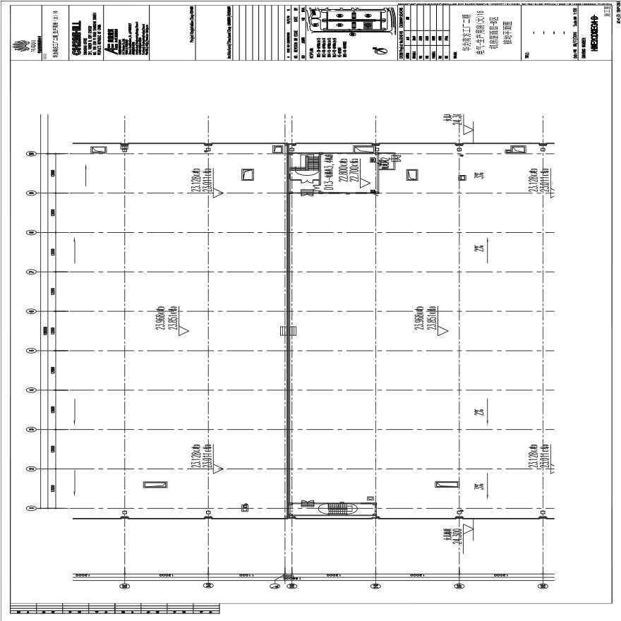 HWE2CD13EG4-B-电气-生产用房(大)16机房屋面层-B区接地平面图.pdf-图一