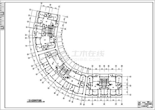 青岛市某大型小区住宅A栋电气设计CAD布置图-图一