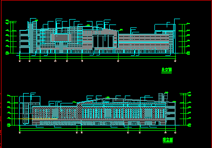 某市四层商业中心CAD建筑设计图附带效果图-图二