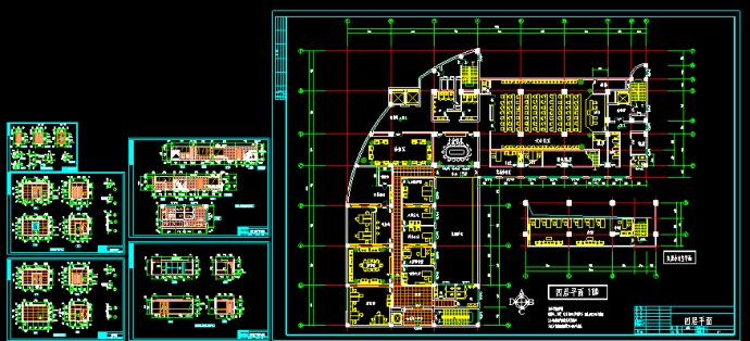 某市电信大楼建筑CAD设计施工平面图纸_图1