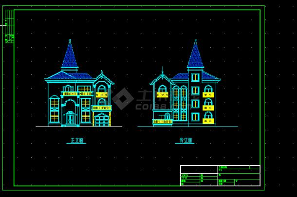 大型楼盘别墅户型设计全套CAD图纸-图二
