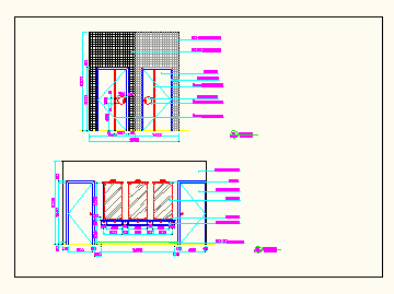 某建筑工程卫生间平面cad设计方案图-图二