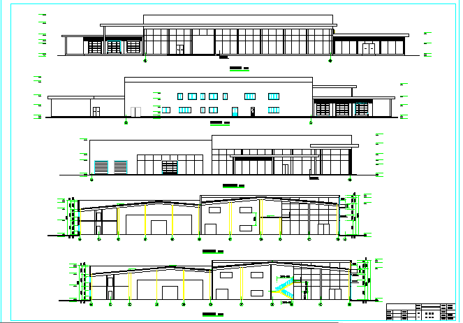 钢结构二层汽车4S店建筑施工图(含设计说明）_图1