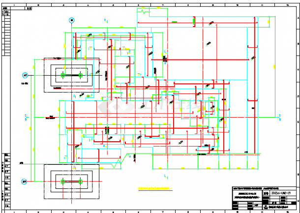 钢结构厂房设备基础结构施工设计图-图一