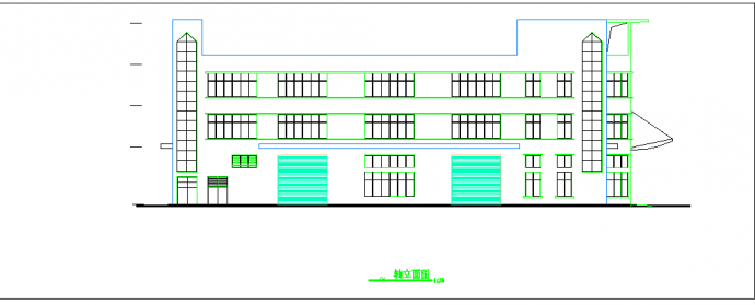 某三层五金公司厂房建筑施工图（详细）_图1